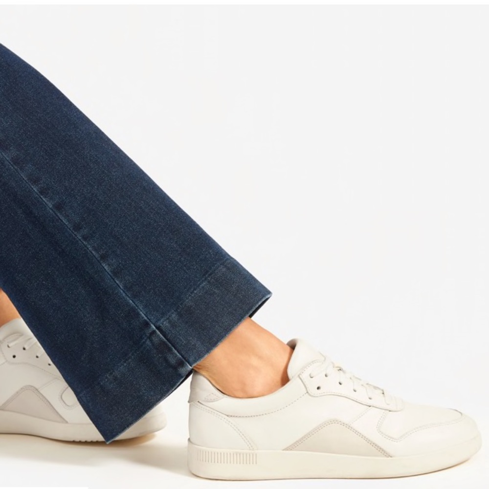 Everlane Court Sneaker in Off-White/Fog Size 8 NWT